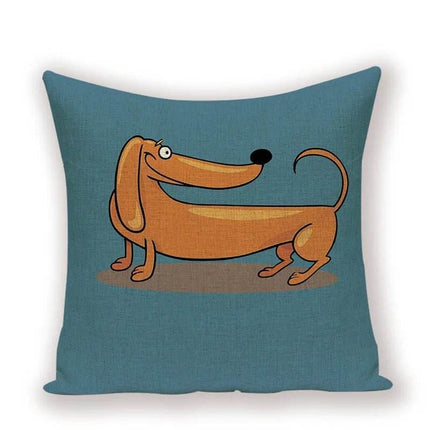 Home Dog Dachshund 45X45cm Pillowcase Sofa Throw Pillow - Mad Fly Essentials