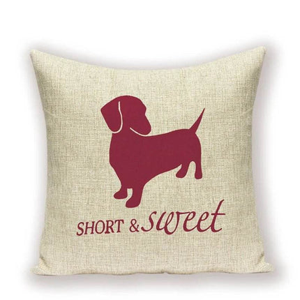Home Dog Dachshund 45X45cm Pillowcase Sofa Throw Pillow - Throw Pillow - Wandering Tribe - Mad Fly Essentials