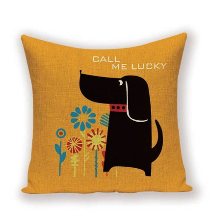 Home Dog Dachshund 45X45cm Pillowcase Sofa Throw Pillow - Throw Pillow - Wandering Tribe - Mad Fly Essentials
