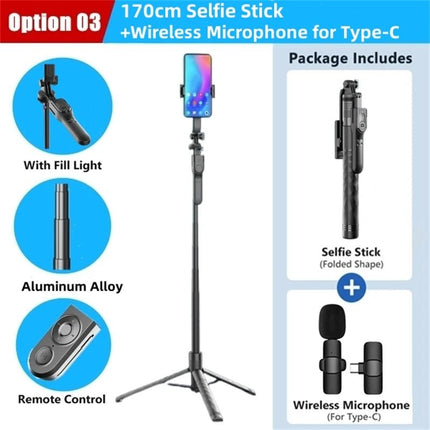 Home Electronics 1750mm Wireless Selfie Stick - Home Electronics - Dawapara - Mad Fly Essentials