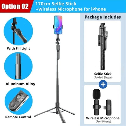 Home Electronics 1750mm Wireless Selfie Stick - Home Electronics - Dawapara - Mad Fly Essentials