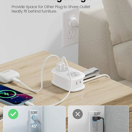 Home Electronics Multitap Electrical Power Strip 2USB Extension - Home Electronics - Wenjie Brother - Mad Fly Essentials