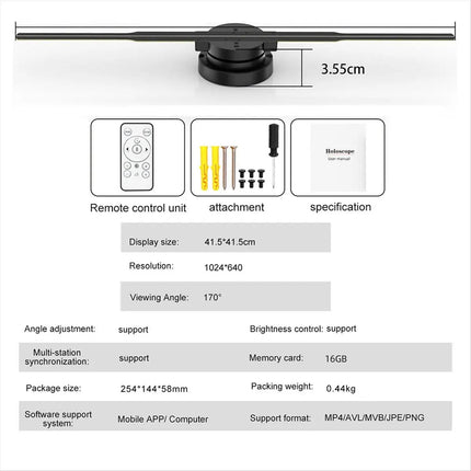 Home Essentials 3D Fan Hologram LED Advertising Projector - Home Essentials - OnTool - Mad Fly Essentials