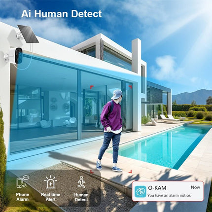 Home Essentials Solar 7800mAh Surveillance AI Detection Camera - Home Essentials - ANBIUX - Mad Fly Essentials