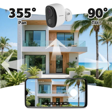 Home Essentials Solar 7800mAh Surveillance AI Detection Camera - Home Essentials - ANBIUX - Mad Fly Essentials