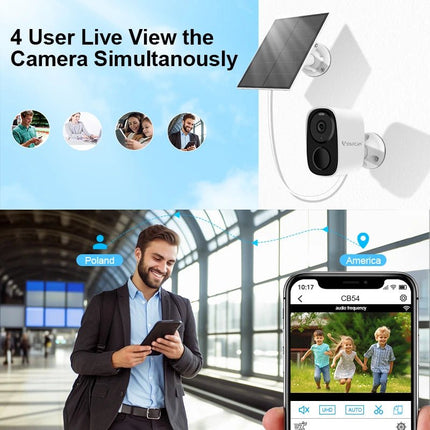 Home Essentials Solar 7800mAh Surveillance AI Detection Camera - Home Essentials - ANBIUX - Mad Fly Essentials