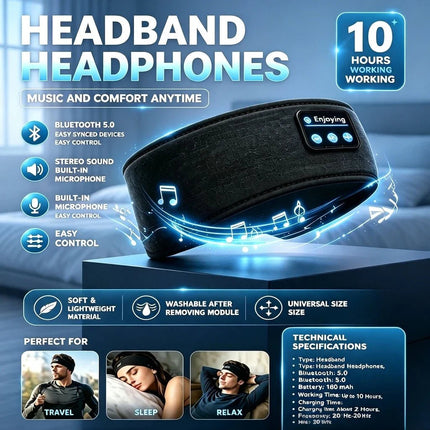 Home Essentials Wireless Bluetooth Activewear Headband - Home Essentials - XSMJ - Mad Fly Essentials