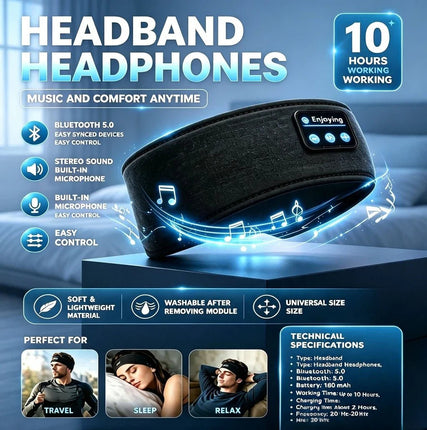 Home Essentials Wireless Bluetooth Activewear Headband - Home Essentials - XSMJ - Mad Fly Essentials