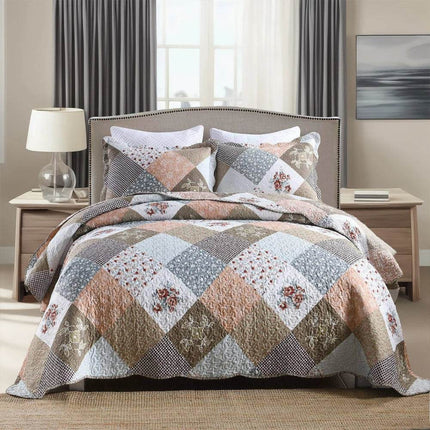 Home Floral 3piece Quilt Duvet Set - Duvet Set - MOCCSOCC - Mad Fly Essentials