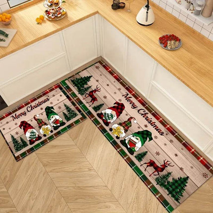Home Kitchen Gnome Floor Mat Christmas Decor - Christmas Decor - Retro Rugs - Mad Fly Essentials