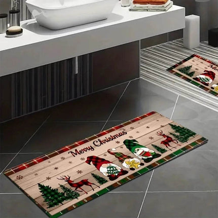 Home Kitchen Gnome Floor Mat Christmas Decor - Christmas Decor - Retro Rugs - Mad Fly Essentials