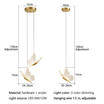 Home Modern Butterfly LED Pendant Light - LED Pendant Light - Parkson - Mad Fly Essentials