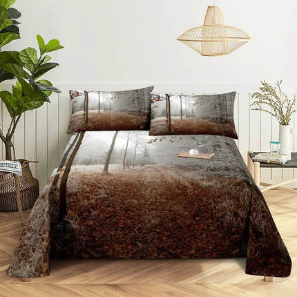 Home Scenic Forest 3D Microfiber Queen King Bedding Duvet Set - Duvet Set - Sofa Design Labs - Mad Fly Essentials