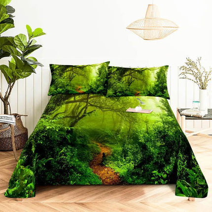 Home Scenic Forest 3D Microfiber Queen King Bedding Duvet Set - Duvet Set - Sofa Design Labs - Mad Fly Essentials