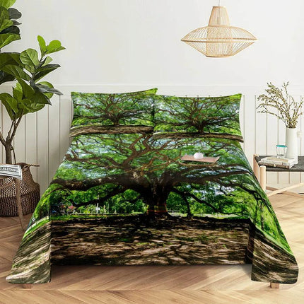 Home Scenic Forest 3D Microfiber Queen King Bedding Duvet Set - Duvet Set - Sofa Design Labs - Mad Fly Essentials
