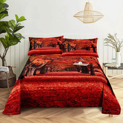 Home Scenic Forest 3D Microfiber Queen King Bedroom Set - Mad Fly Essentials