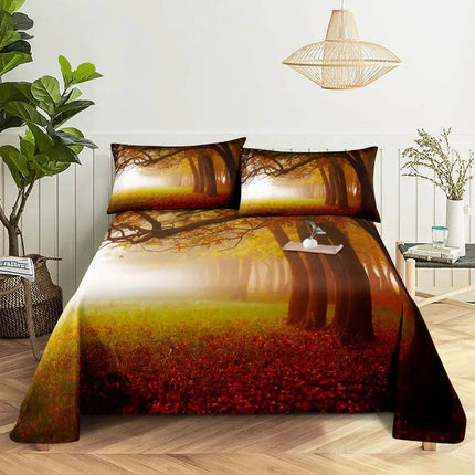 Home Scenic Forest 3D Microfiber Queen King Bedroom Set - Mad Fly Essentials