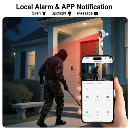 Home Security 2K 2.4G WiFi 5200mAh Home Protection Camera Home Security Fuers Mad Fly Essentials