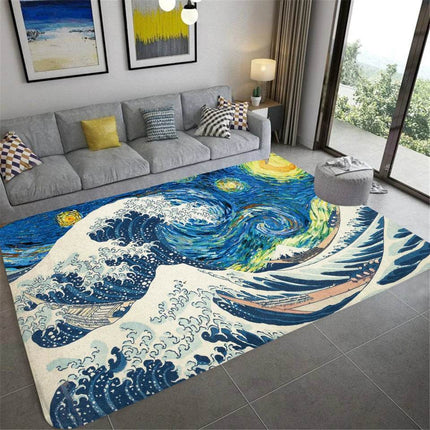 Home Van Gogh Starry Night Living Area Rug - Area Rug - LOUSIDREAM - Mad Fly Essentials