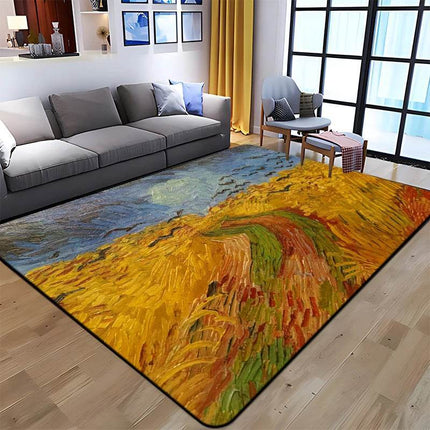 Home Van Gogh Starry Night Living Area Rug - Area Rug - LOUSIDREAM - Mad Fly Essentials