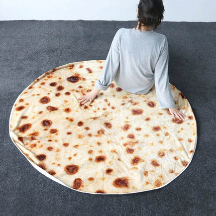 Winter Warm Pizza Tortilla Throw Blanket Home Decor - Home Decor - COCOPLAY - Mad Fly Essentials