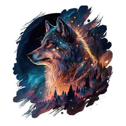 Home Wolf Animal Watercolor 3D Wall Sticker - 3D Wall Sticker - ZOOYOO - Mad Fly Essentials