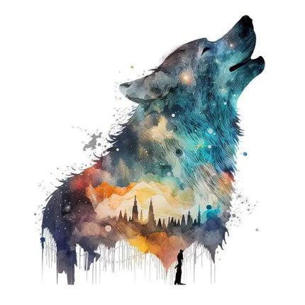 Home Wolf Animal Watercolor 3D Wall Sticker - 3D Wall Sticker - ZOOYOO - Mad Fly Essentials