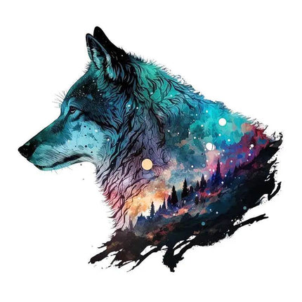 Home Wolf Animal Watercolor 3D Wall Sticker - 3D Wall Sticker - ZOOYOO - Mad Fly Essentials