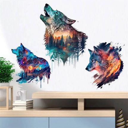 Home Wolf Animal 3D Wall Sticker – Mad Fly Essentials