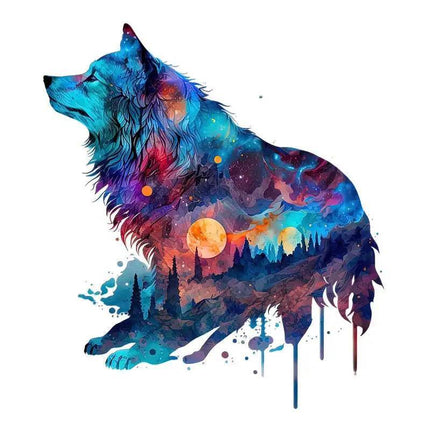 Home Wolf Animal Watercolor 3D Wall Sticker - 3D Wall Sticker - ZOOYOO - Mad Fly Essentials