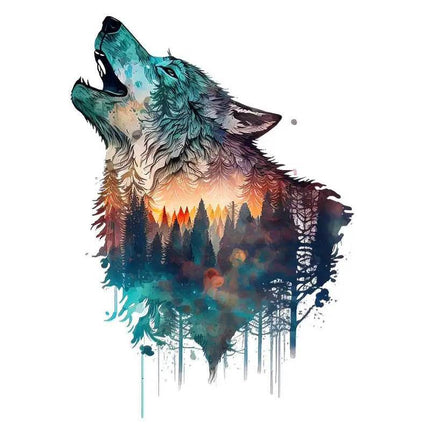 Home Wolf Animal Watercolor 3D Wall Sticker - 3D Wall Sticker - ZOOYOO - Mad Fly Essentials