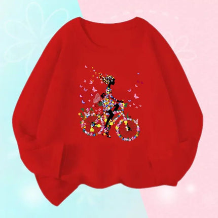 Hoodies Girls Long Heart Kids Graphic Tee Tops - Hoodies - Lolocee - Mad Fly Essentials