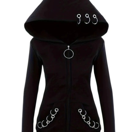 Hoodies Gothic Women Goth Dark Black Pullover - Hoodies - Goth Dark - Mad Fly Essentials
