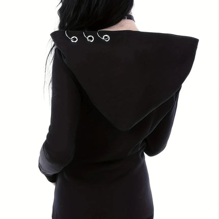 Hoodies Gothic Women Goth Dark Black Pullover - Hoodies - Goth Dark - Mad Fly Essentials