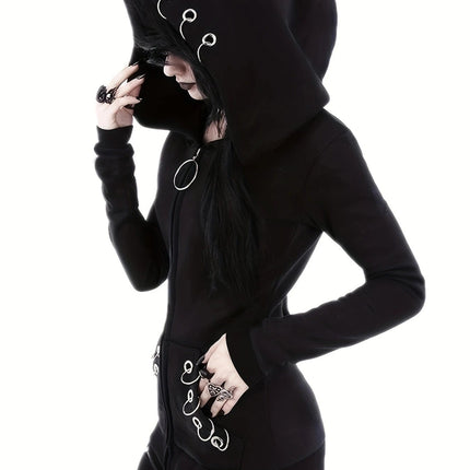 Hoodies Gothic Women Goth Dark Black Pullover - Hoodies - Goth Dark - Mad Fly Essentials