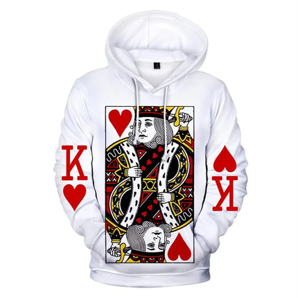 Hoodies KING QUEEN Jacket Matching Couple Poker 3D Pullover - Hoodies - Nifineo - Mad Fly Essentials