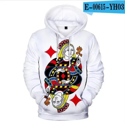 Hoodies KING QUEEN Jacket Matching Couple Poker 3D Pullover - Hoodies - Nifineo - Mad Fly Essentials