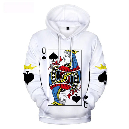 Hoodies KING QUEEN Jacket Matching Couple Poker 3D Pullover - Hoodies - Nifineo - Mad Fly Essentials