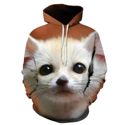Hoodies Men Funny Animals 3D Cat Long Pullover - Hoodies - heatboywade - Mad Fly Essentials