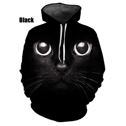 Hoodies Men Funny Animals 3D Cat Long Pullover - Hoodies - heatboywade - Mad Fly Essentials