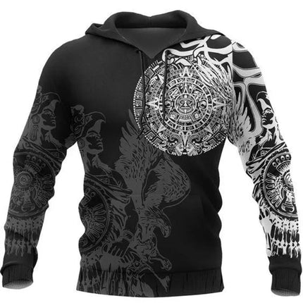 Hoodies Men Heart Skull 3D Medieval Viking Casual Top - Hoodies - PLstar Cosmos - Mad Fly Essentials