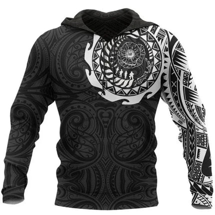 Hoodies Men Heart Skull 3D Medieval Viking Casual Top - Hoodies - PLstar Cosmos - Mad Fly Essentials