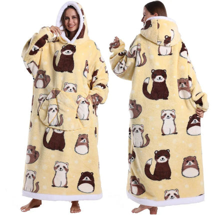 Hoodies Men Women Skull Halloween Winter Homewear Blanket Hoodies - Hoodies - RyTanDa - Mad Fly Essentials