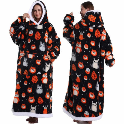 Hoodies Men Women Skull Halloween Winter Homewear Blanket Hoodies - Hoodies - RyTanDa - Mad Fly Essentials