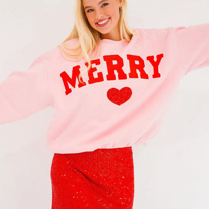 Hoodies Women Christmas Santa Glitter Sequin Pullover - Hoodies - Amorcome - Mad Fly Essentials