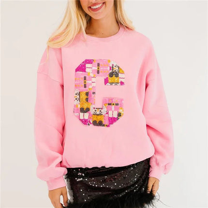 Hoodies Women Christmas Santa Glitter Sequin Pullover - Hoodies - Amorcome - Mad Fly Essentials