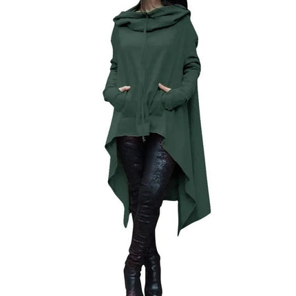 Hoodies Women Fashion Irregular Hem Long Pullover - Hoodies - Adogirl - Mad Fly Essentials