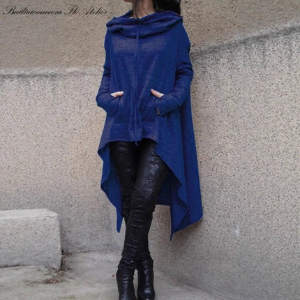 Hoodies Women Fashion Irregular Hem Long Pullover - Hoodies - Adogirl - Mad Fly Essentials