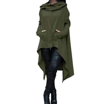 Hoodies Women Fashion Irregular Hem Long Pullover - Hoodies - Adogirl - Mad Fly Essentials