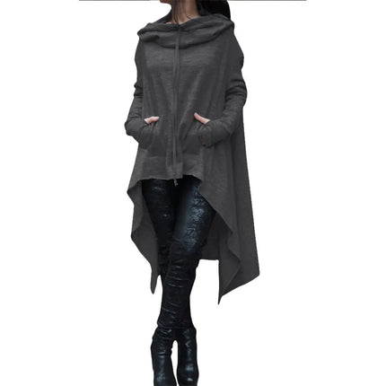 Hoodies Women Fashion Irregular Hem Long Pullover - Hoodies - Adogirl - Mad Fly Essentials